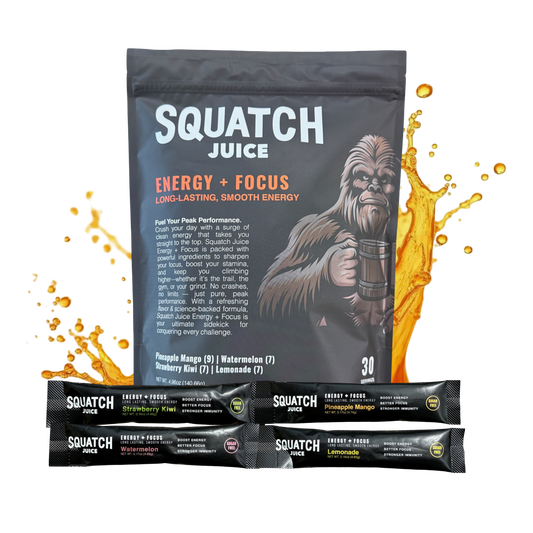 Squatch Juice Energy + Focus 4 Flavor Multipack
