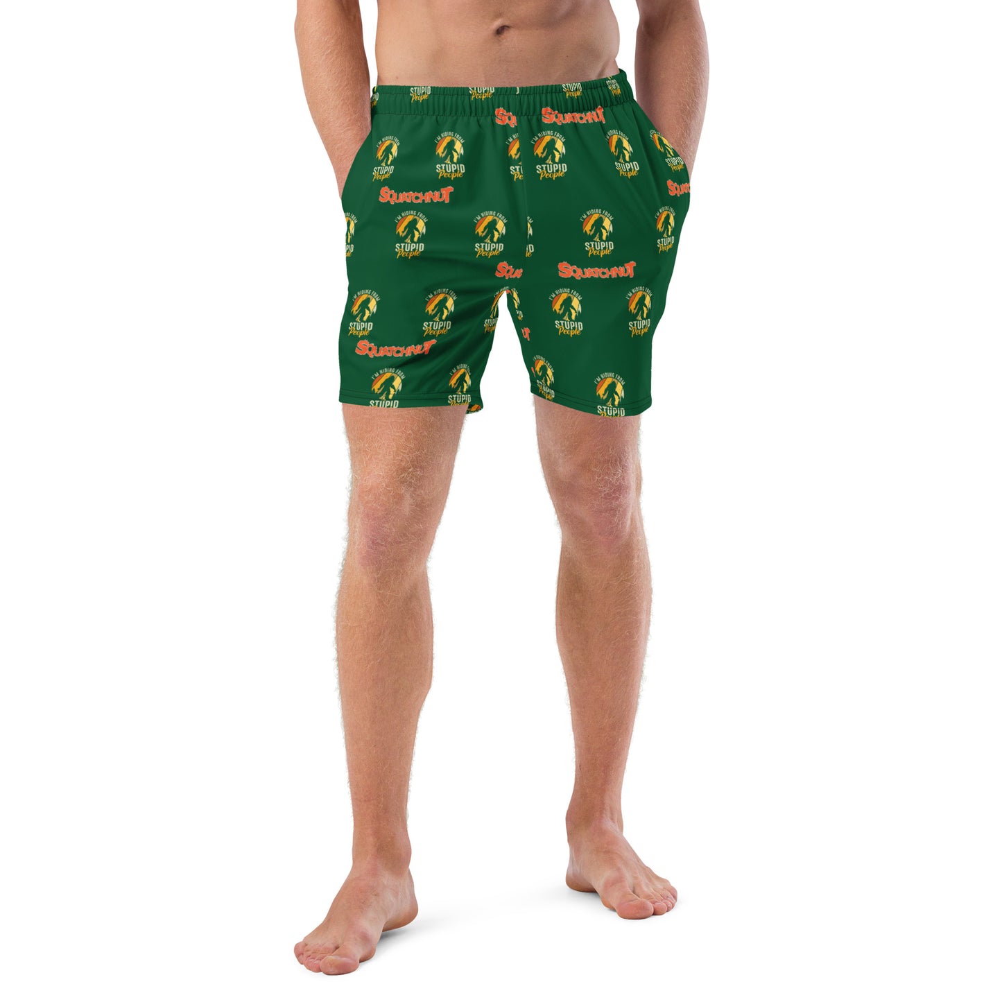 Hiding from Stupid People Men's swim trunks