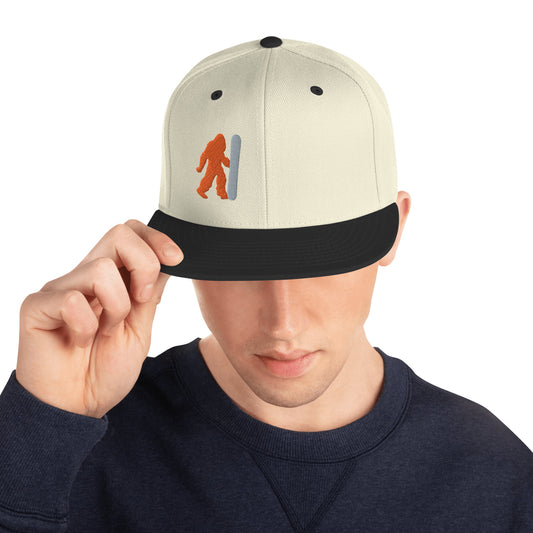 Snowboardin Squatch Snapback Hat