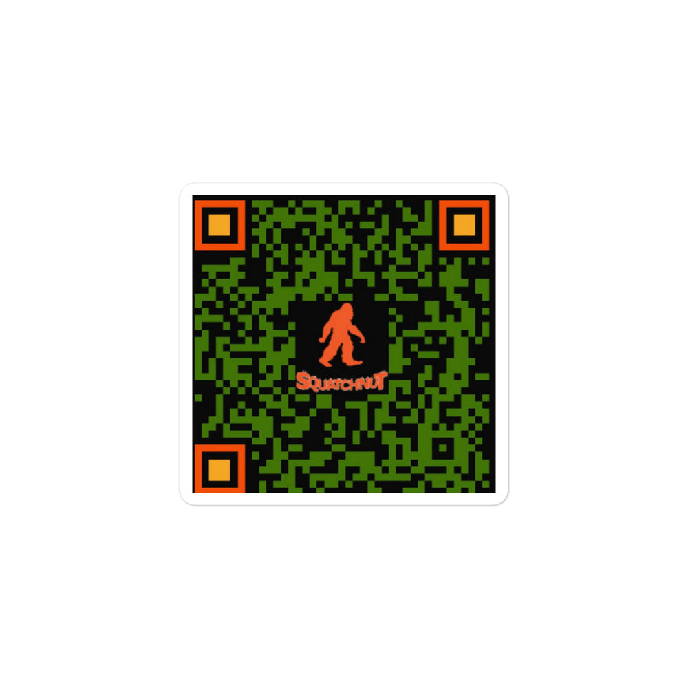Squatchnut QR code Bubble-free stickers