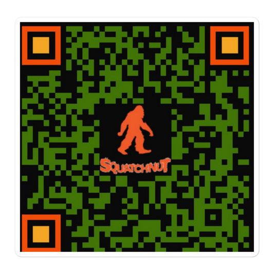 Squatchnut QR code Bubble-free stickers