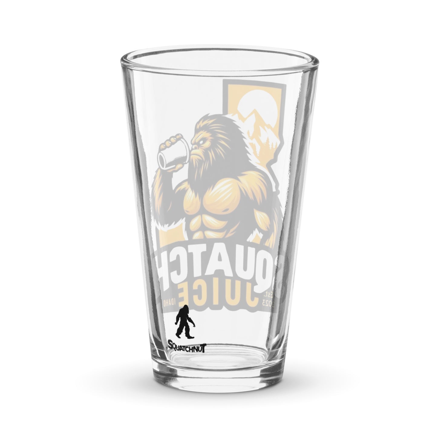 Idaho Squatch Juice Shaker pint glass