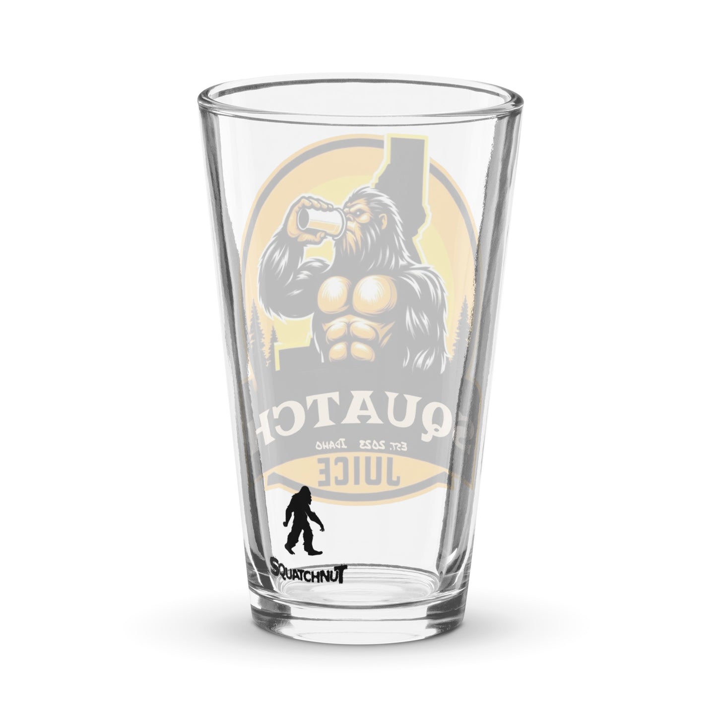 Squatch Juice Idaho Shaker pint glass