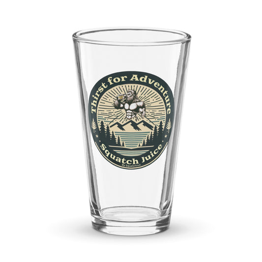 Thirst for Adventure Shaker pint glass
