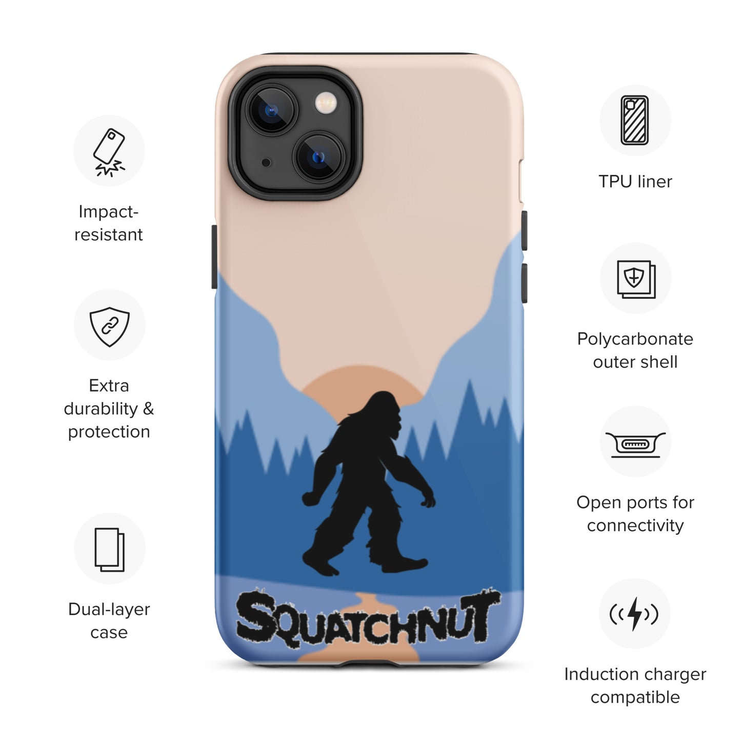 Sun Set Squatchnut Tough iPhone case