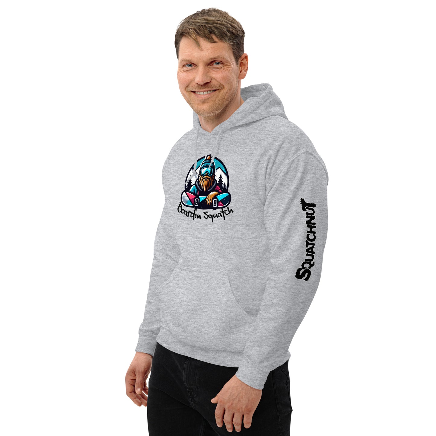 Boarding Squatch Unisex Hoodie