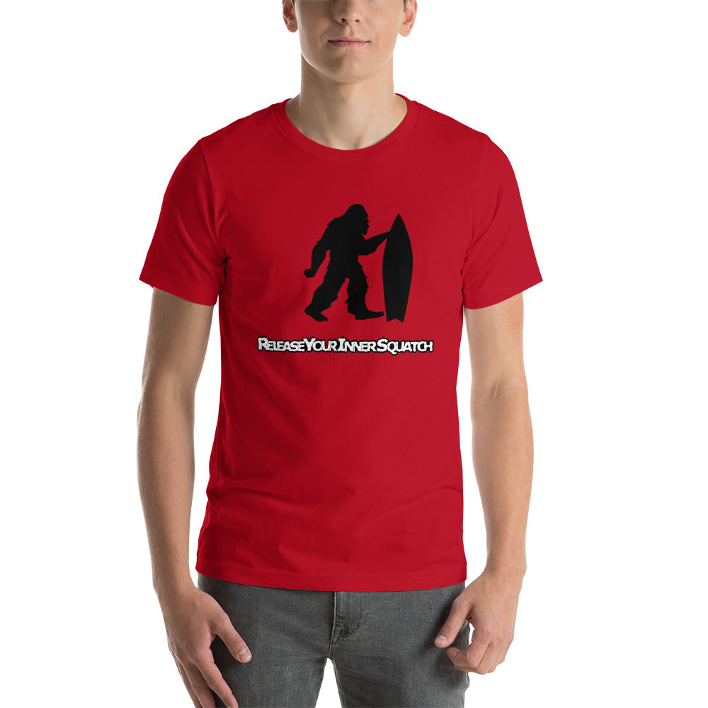 Squatch surfer Unisex t-shirt
