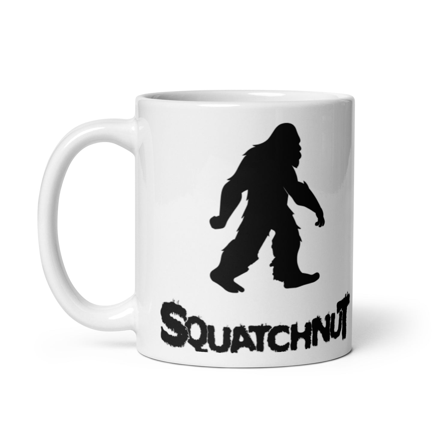 Squatchnut White glossy mug