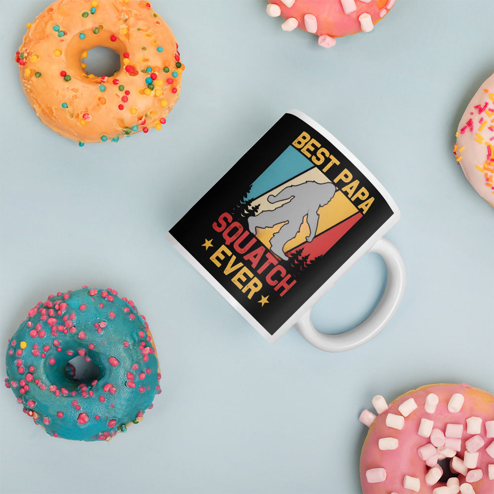 Best Papa White glossy mug