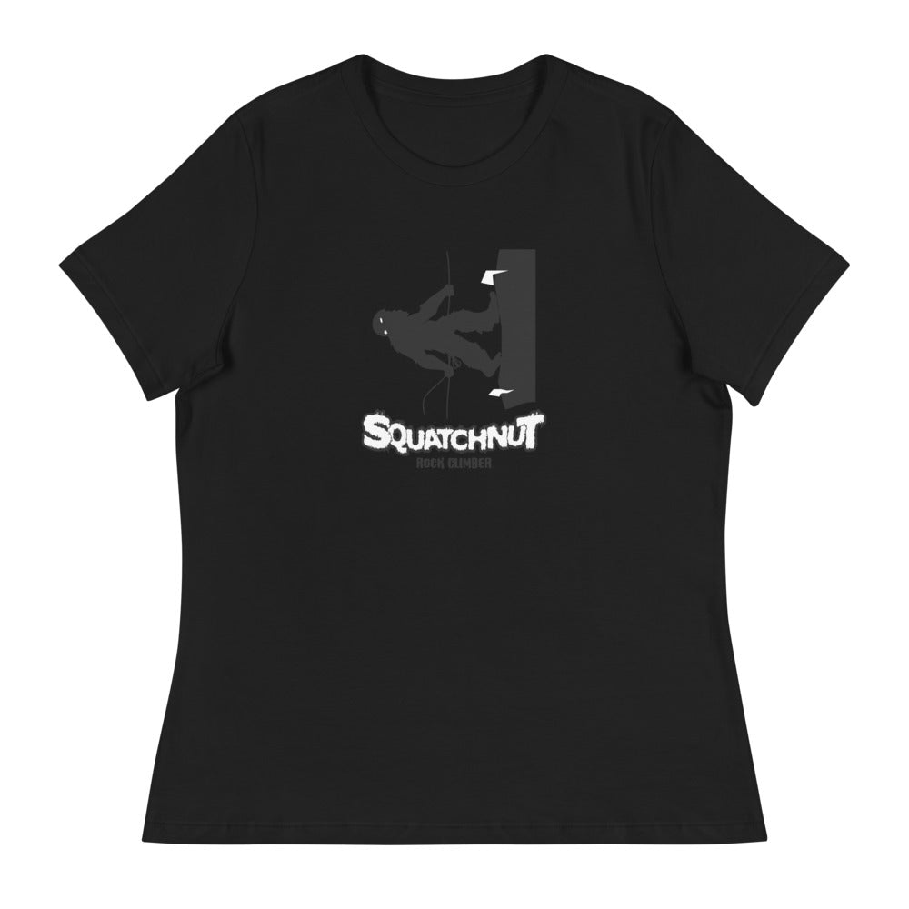 Rock Climbing Squatchnut Women's Relaxed T-Shirt