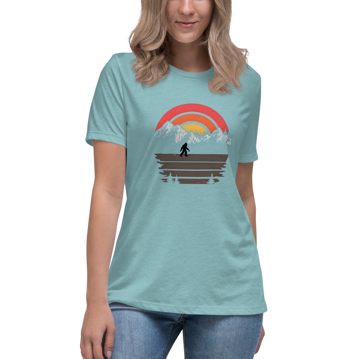 Sunset Squatch Women's Relaxed T-Shirt