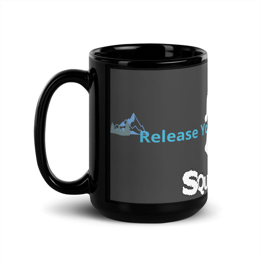 Squatchnut Logo Black Glossy Mug