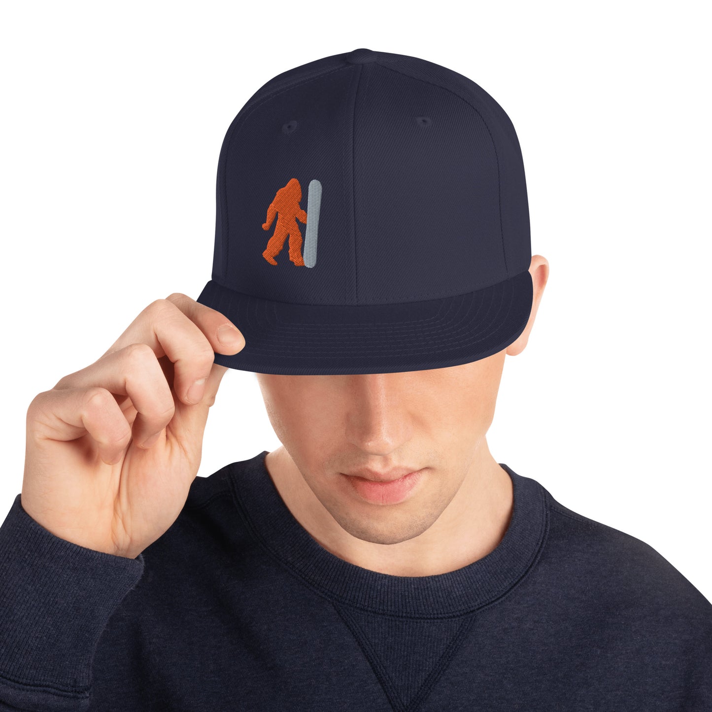 Snowboardin Squatch Snapback Hat