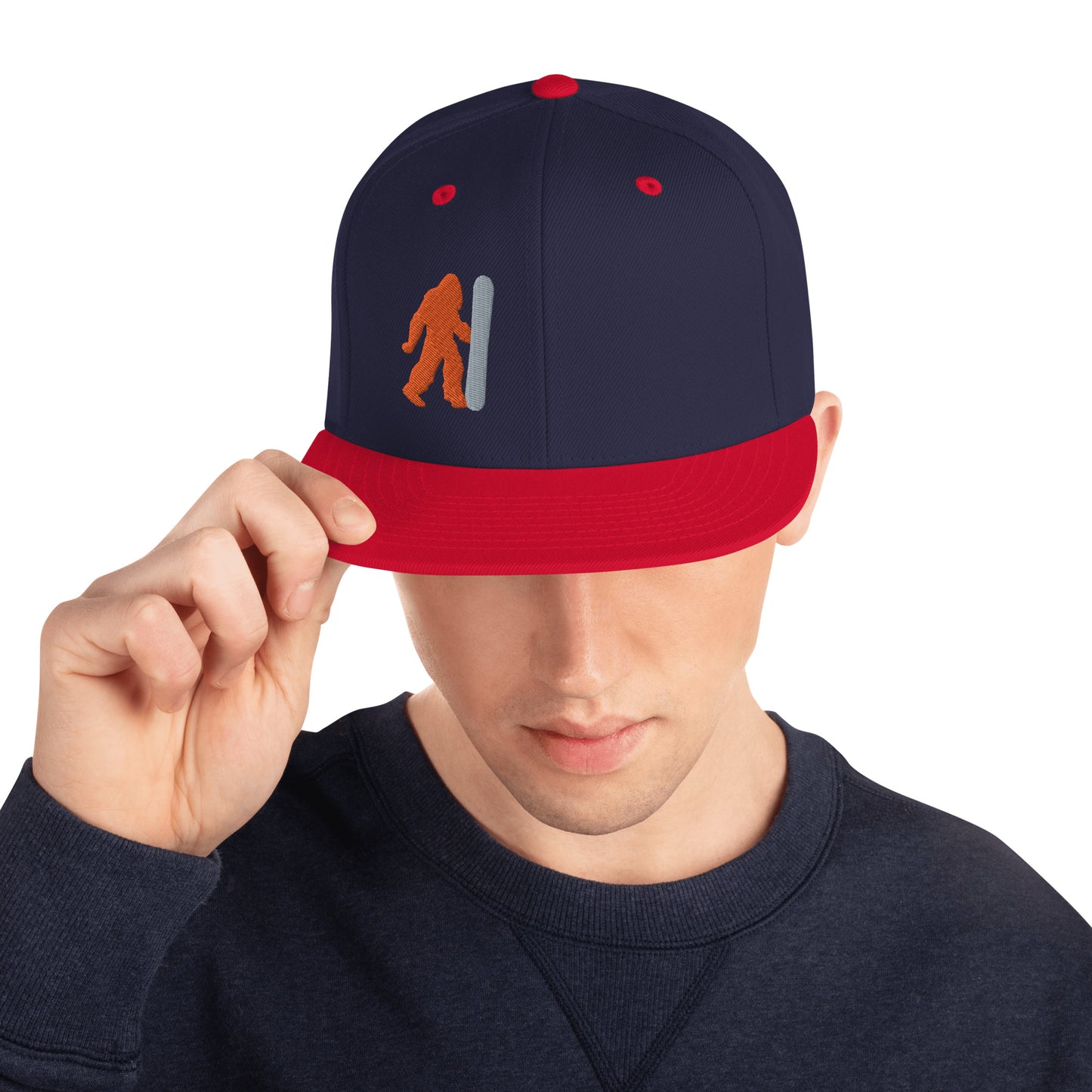 Snowboardin Squatch Snapback Hat