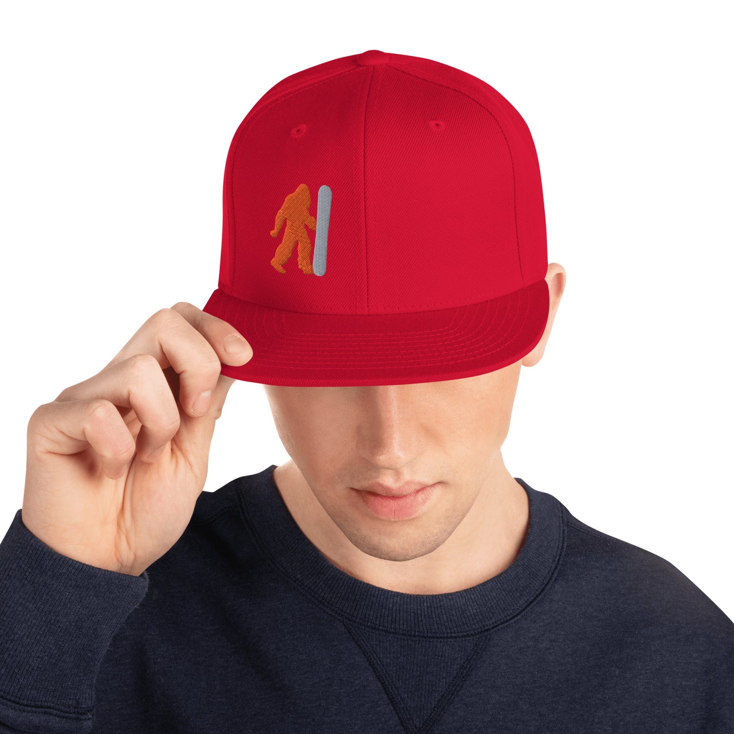 Snowboardin Squatch Snapback Hat