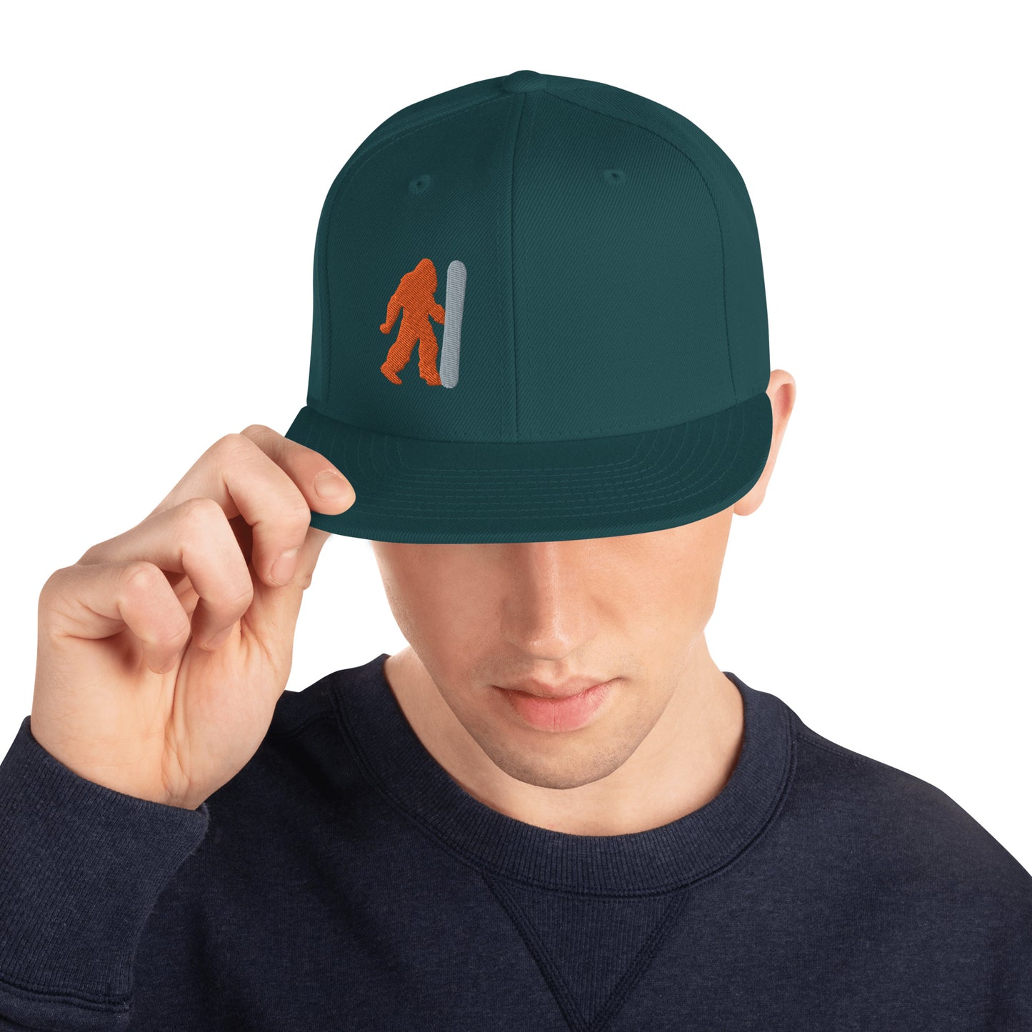 Snowboardin Squatch Snapback Hat