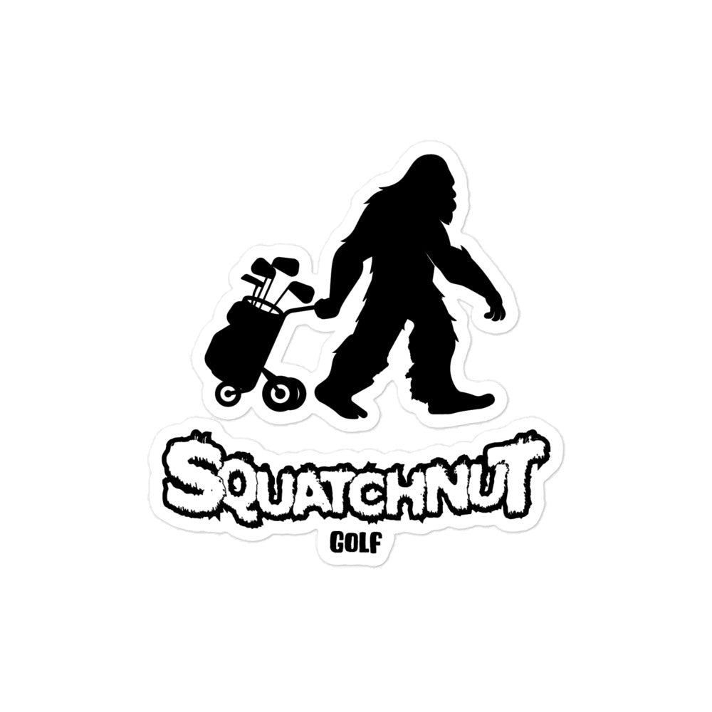 Golfing Squatchnut Bubble-free stickers