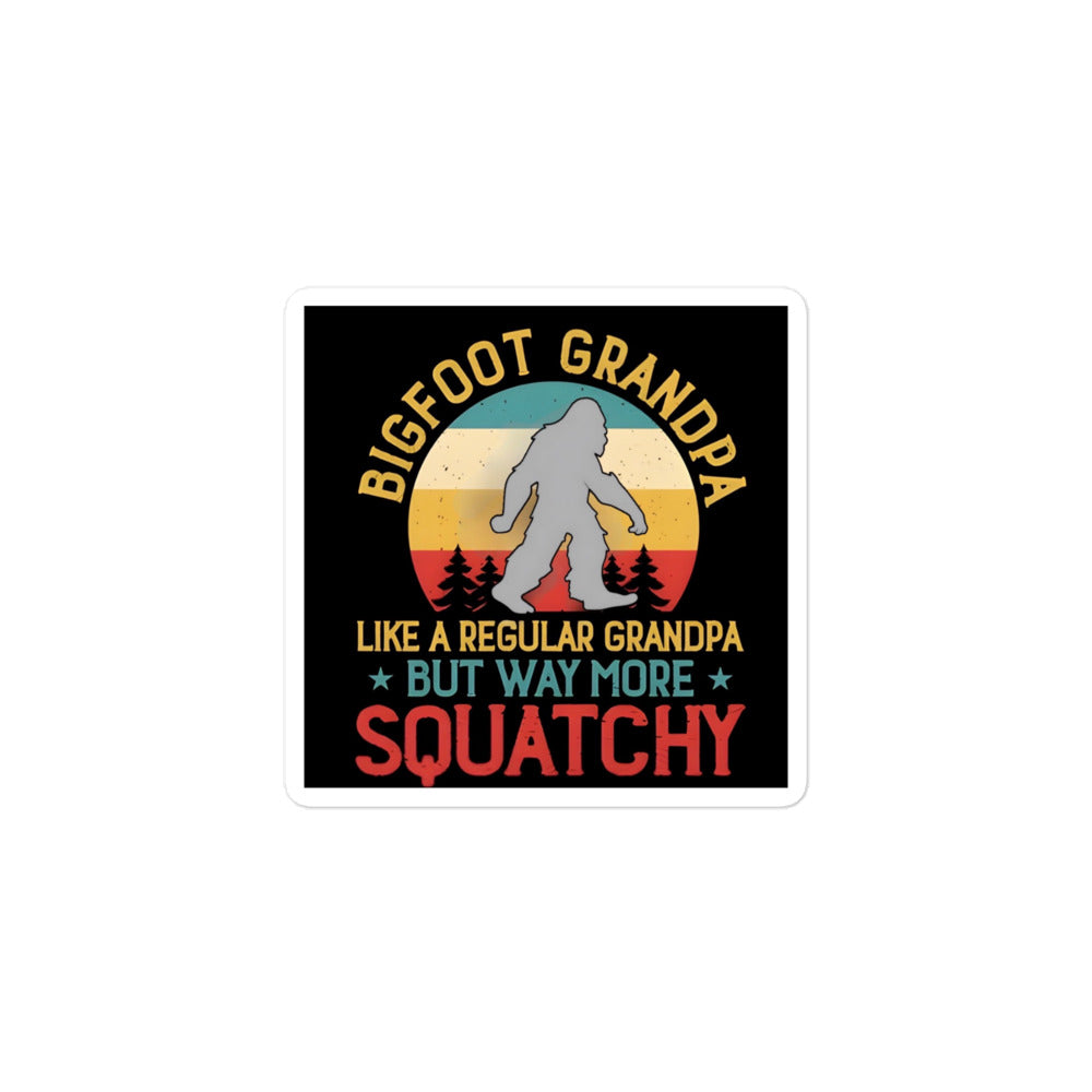Best Grandpa Bigfoot Sticker