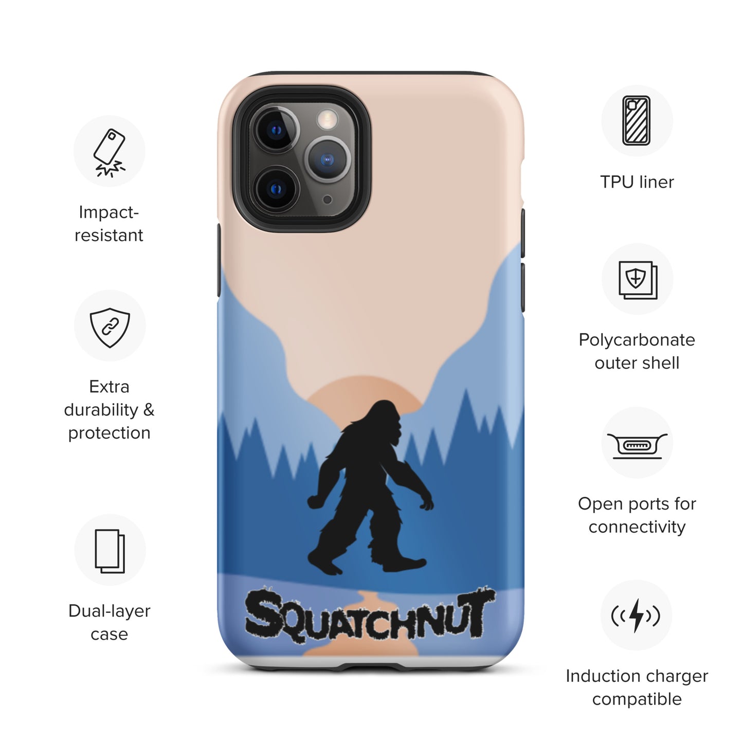 Sun Set Squatchnut Tough iPhone case