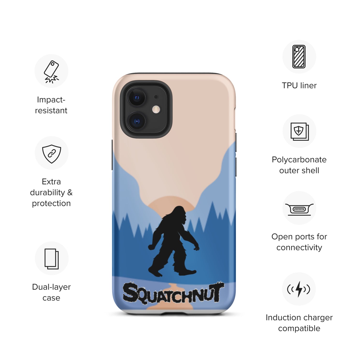 Sun Set Squatchnut Tough iPhone case