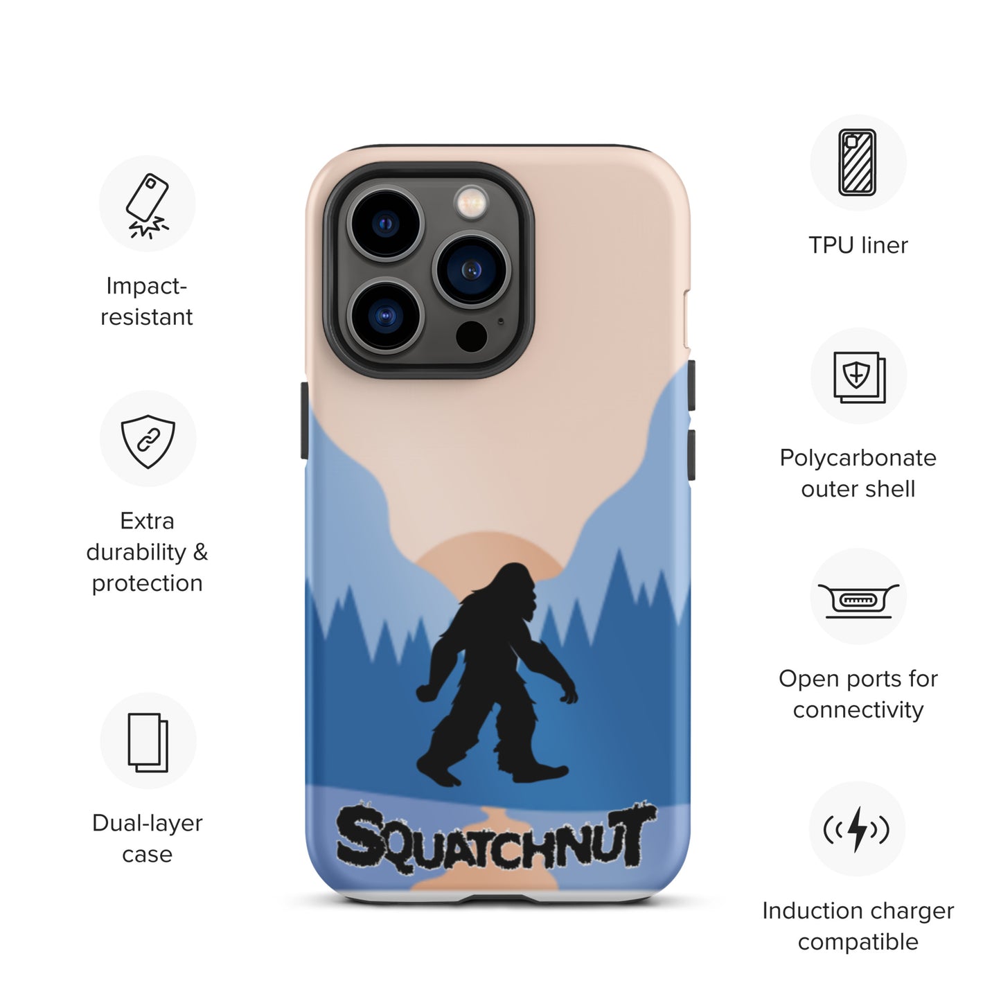 Sun Set Squatchnut Tough iPhone case