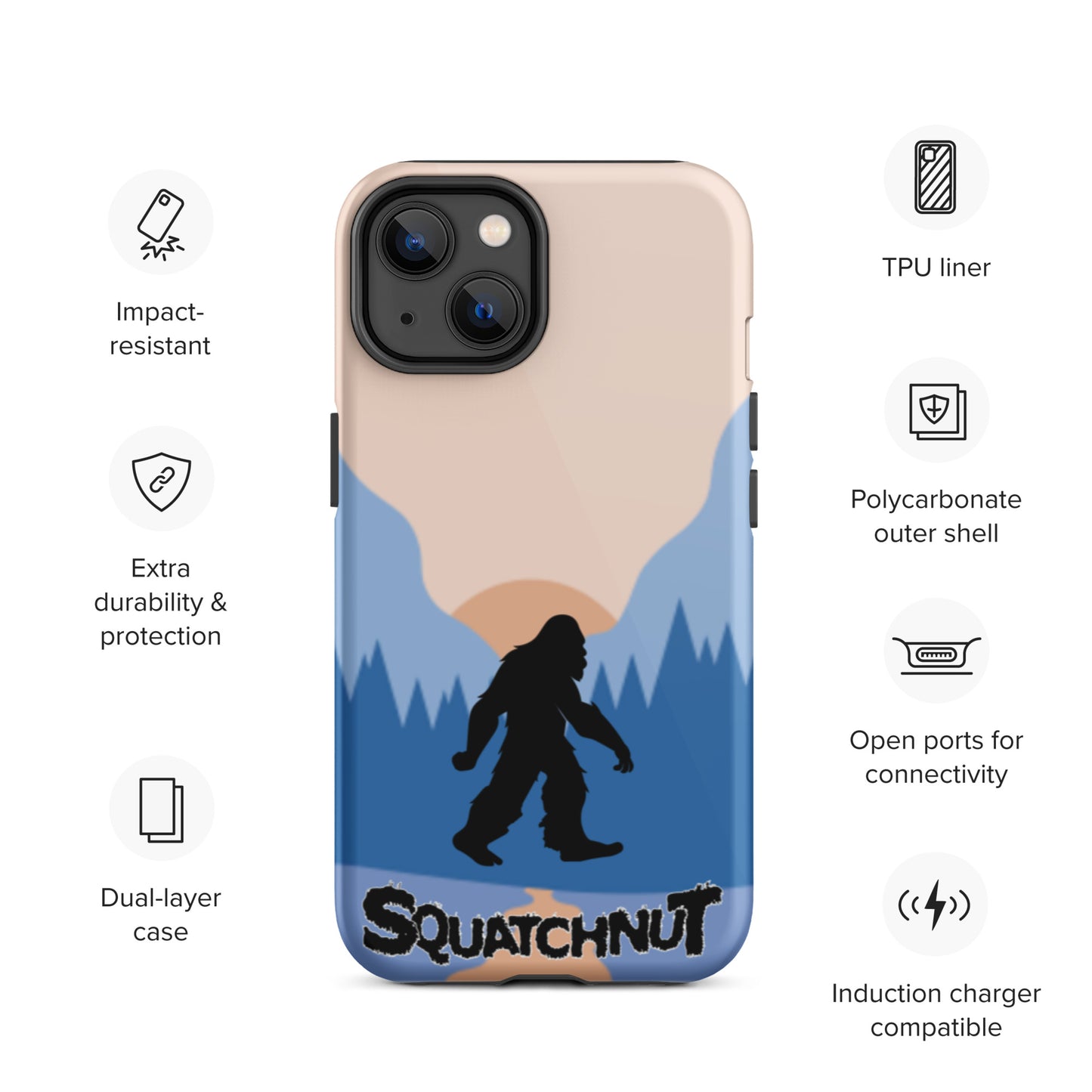 Sun Set Squatchnut Tough iPhone case