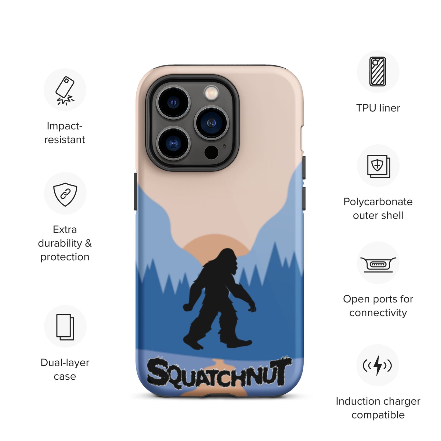 Sun Set Squatchnut Tough iPhone case