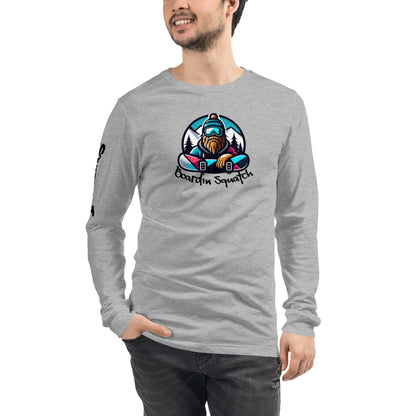 Boarding Squatch Unisex Long Sleeve Tee