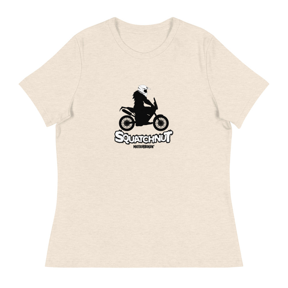 Biking Squatchnut Women's Relaxed T-Shirt