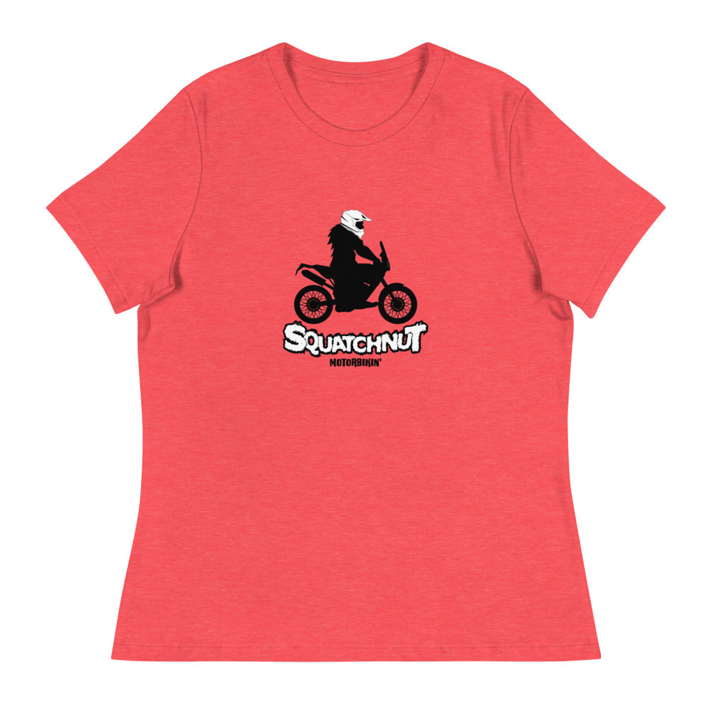 Biking Squatchnut Women's Relaxed T-Shirt