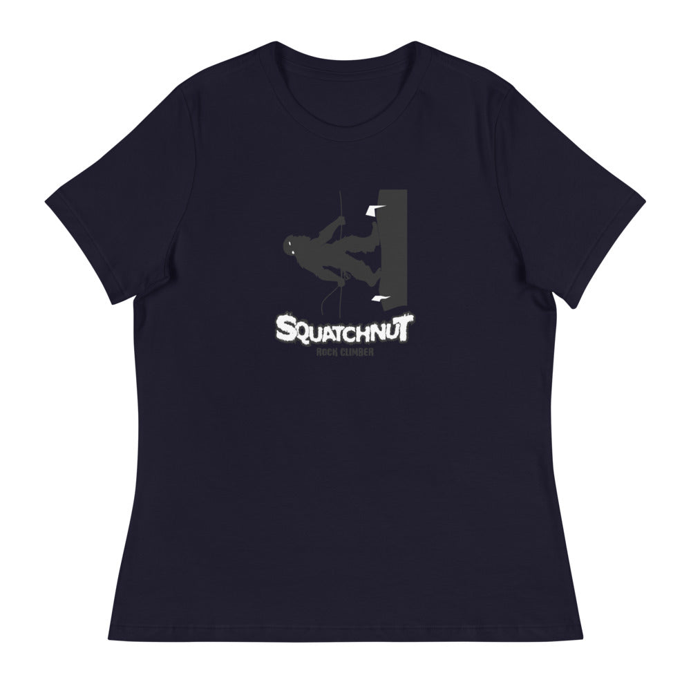 Rock Climbing Squatchnut Women's Relaxed T-Shirt