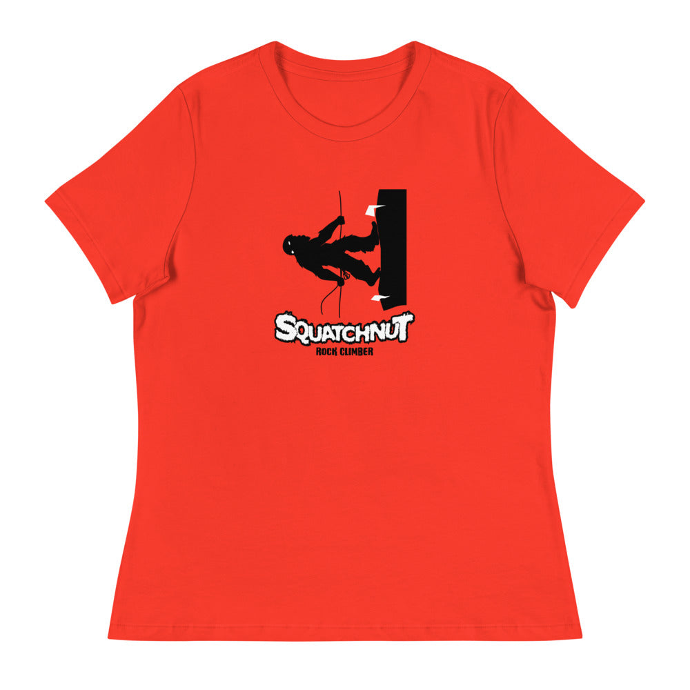 Rock Climbing Squatchnut Women's Relaxed T-Shirt